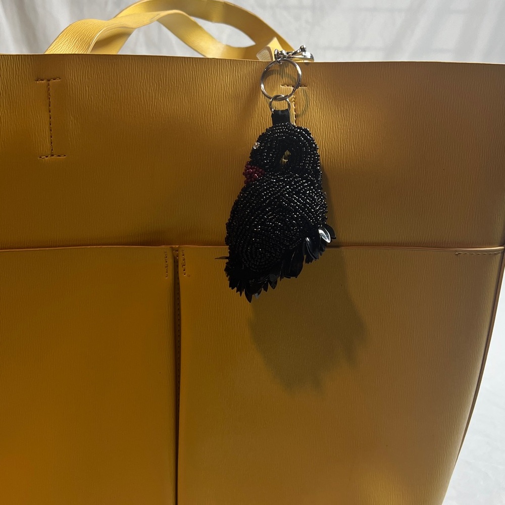 Stylish Black Beaded Keychain